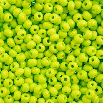 50g 6/0 Opaque Terra Dyed Light Green Intensive Seed Beads