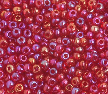 50g 6/0 Transparent Iris Red