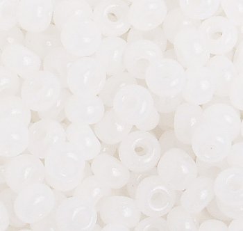 50g 6/0 Milky White Opal Seed Beads