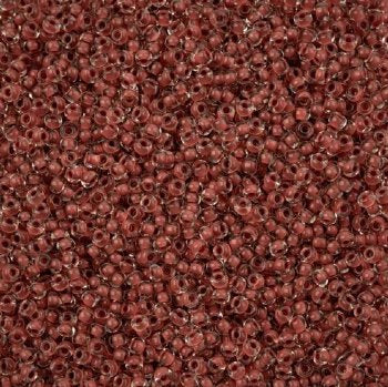 22 Grams of 8/0 Brown Terra Intensive Lined Crystal Seed Beads