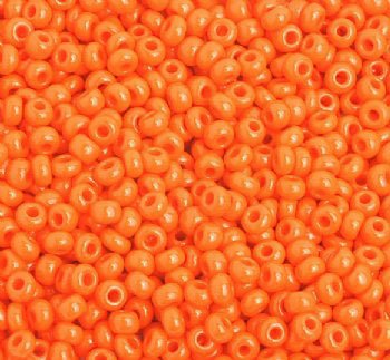 50g 8/0 Opaque Orange Seed Beads