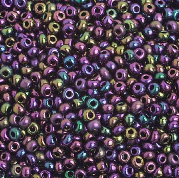 50g 8/0 Metallic Purple Iris Seed Beads