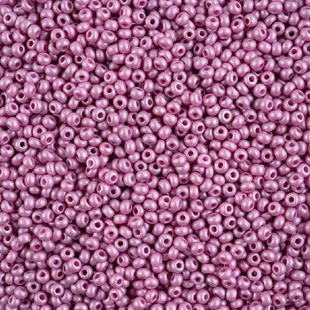 25 Grams of 8/0 Preciosa PermaLux Dyed Chalk Gloss Violet Seed Beads
