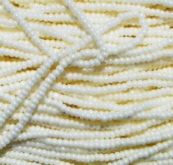 1 Hank of 11/0 Opaque Bone Solgel Seed Beads