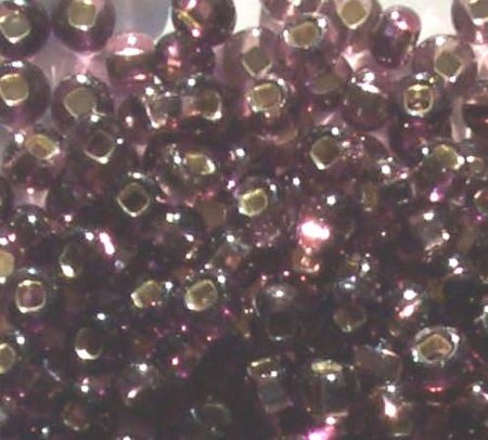 20 Gram Vial of 2/0 Mixed Silverlined Amethyst Mix
