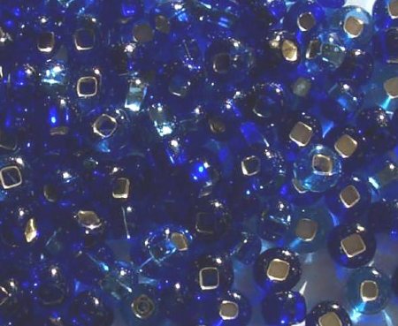 20 Gram Vial of 2/0 Mixed Silverlined Blue Mix