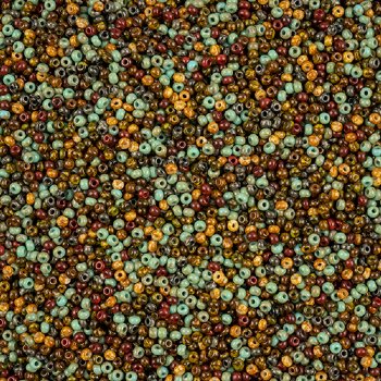 50 Grams of 11/0 Opaque Mixed Travertine Seed Beads