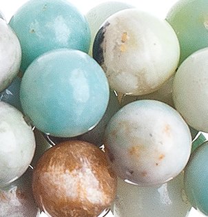 16 inch strand 10mm Round Natural Amazonite Beads