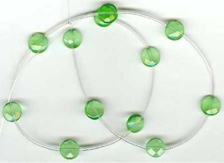 1 10mm Chrysophase Faceted Coin