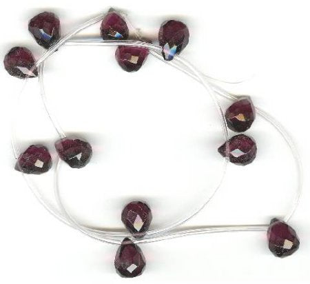 1 12x10mm Amethyst Faceted Drop