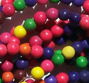 15 Inch Strand of 6mm Round Multi Dyed Magnesite Beads