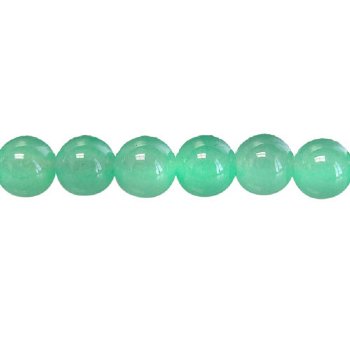15 inch strand of 8mm Round Green Jade Beads