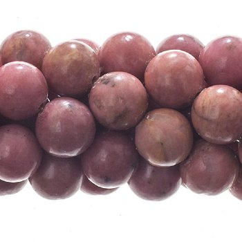 15 inch Strand of 10mm Round Rhodonite Beads