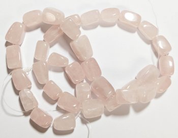 16 inch strand of 12x8mm Rose Quartz Nugget Beads