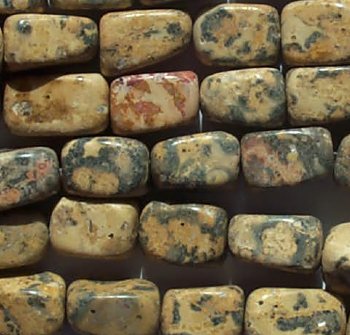 16 inch strand of 12x8mm Picture Jasper Nugget Beads