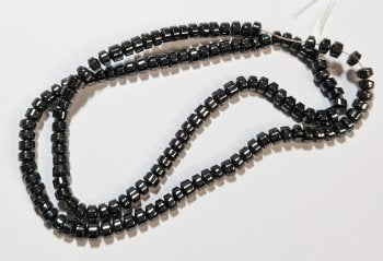 16 inch strand of 3x4mm Rondelle Spacer Hematite Beads