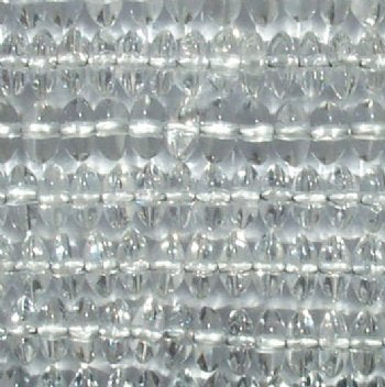 16 inch strand of 4x8mm Quartz Crystal Smooth Rondelle Beads