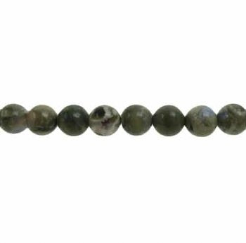 16 Inch Strand 6mm Round Rhyolite Beads