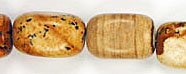 16 inch Strand of 16x12mm Picture Jasper Nugget Beads