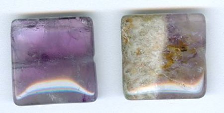 2 18mm Dogtooth Amethyst Flat Square Beads
