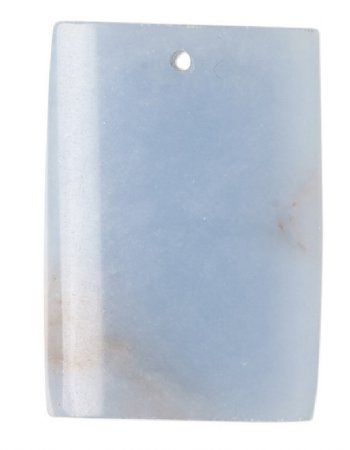 1, 25x18mm Angelite Flat Rectangle Pendant