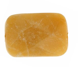 1 26x18x7mm Flat Faceted Honey Jade Rectangle Bead