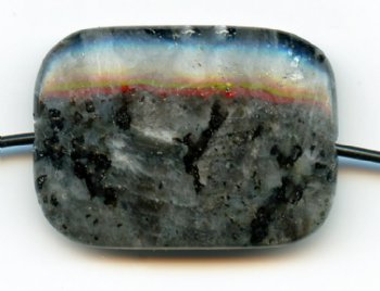 1, 25x18mm Blue Labradorite Flat Rectangle Bead