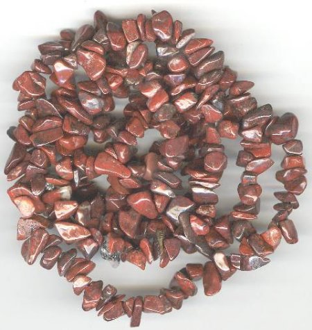 36 inch strand of Breciated Jasper Chips