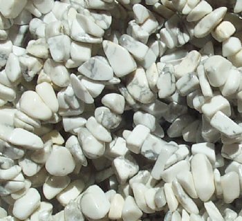 36 inch strand of White Howlite Chips