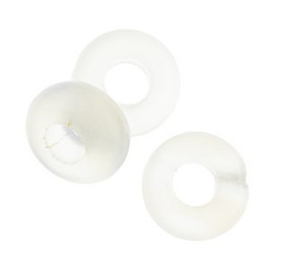 2, 4x10mm Large Hole Boho Rondelle Cloudy Crystal Quartz Beads