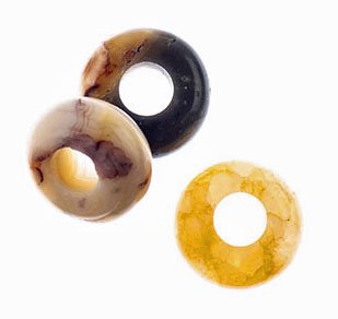 2, 4x10mm Large Hole Boho Rondelle Wild Agate Beads