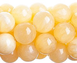 16 inch strand of 6mm Round Light Yellow Jade Beads