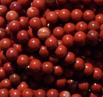 16 inch strand of 6mm Round Red Jasper Beads
