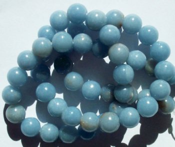 1 16 Inch Strand 8mm Round Angelite Beads