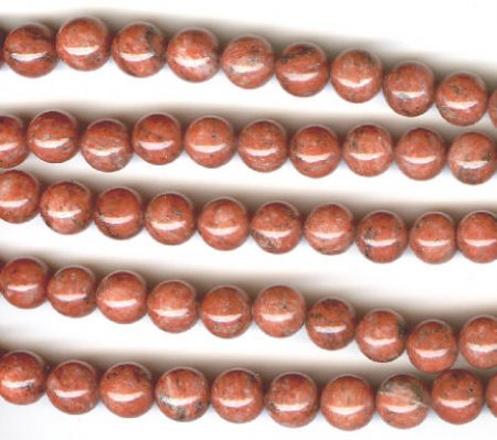 16 inch strand of 8mm Round Brazil Agate