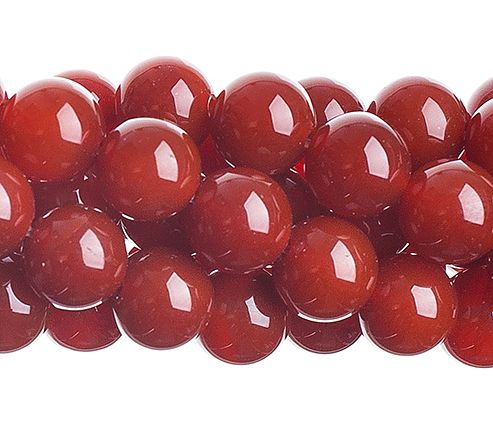 16 inch strand 8mm Round Carnelian Beads