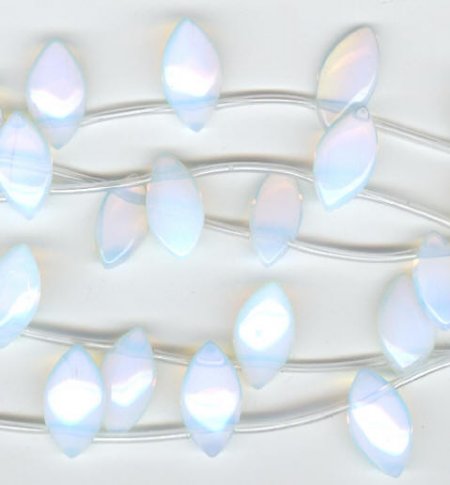 16 inch strand of Synthetic Fire Opal Oval Drops