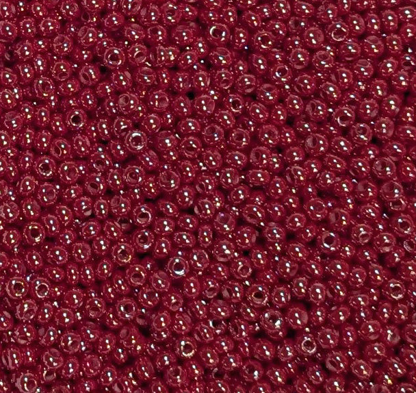 50 Grams of 11/0 Opaque Red Lustre Seed Beads