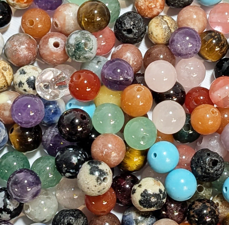 60, 6mm Round Semi Precious Round Beads