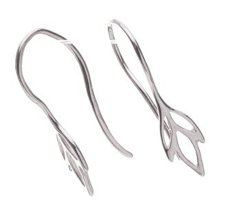 SS2066 1 Pair of 20x5mm Iris Fish Hook Earrings