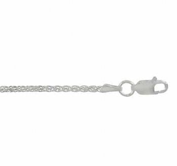 22 inch 1.9mm Sterling Silver Spiga Chain with Lobster Clasp