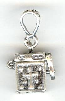 1 23x10mm Sterling Silver Square Prayer Box