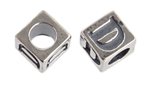 Sterling Silver Alphabet Bead Letter D
