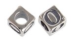 Sterling Silver Alphabet Bead Letter O