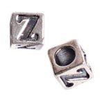 Sterling Silver Alphabet Bead Letter Z
