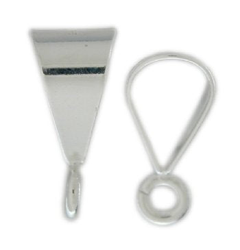 SS394 1, 14x6mm Sterling Smooth Triangle Bail