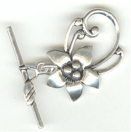 SS3133 1 21mm Bali Flower Toggle