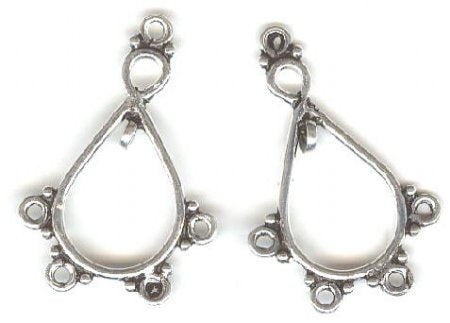 SS2461 1 pair of 28x19mm Bali Chandelier Earrings