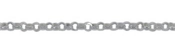 1 Foot 1.5mm Diamond Cut Rolo Sterling Silver Chain