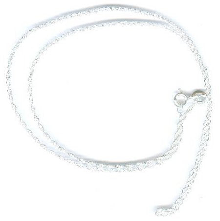 18 inch 1mm Sterling Silver Rope Chain
